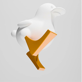 Early 3D model of Ducky walking